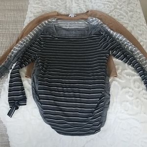 Lot of 4 Motherhood Maternity Long sleeve Tees